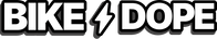 Logo with 'BIKE DOPE' text and a lightning bolt symbol